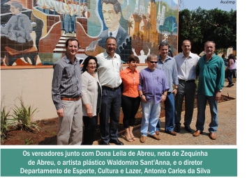 Vereadores estiveram na inauguração do Mural Tributo a Zequinha de Abreu