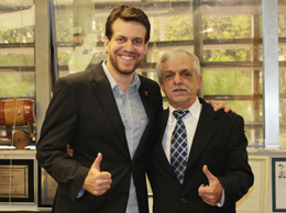 Lucas Comin se reúne com Roquinho