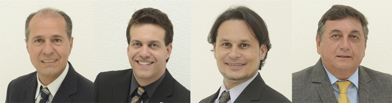 Presidente Paulinho, Vice Lucas, 1º Secretário Léo e 2º Secretário Taia