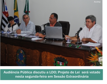 Câmara vota a LDO nesta segunda-feira, na sua 8ª Sessão Extraordinária